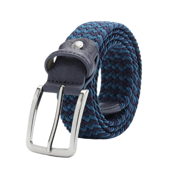 Ceinture tressée homme bleu