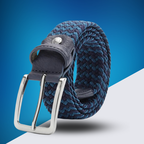 Ceinture tressée homme bleu 6