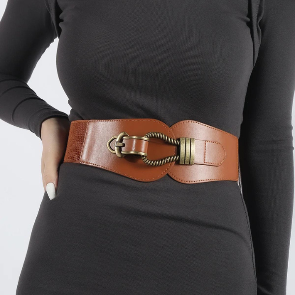 Ceinture large noire femme 22