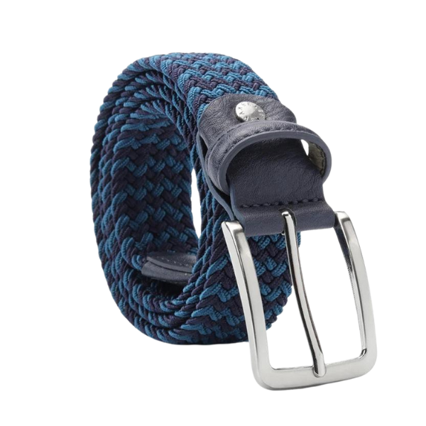 Ceinture tressée homme bleu 6