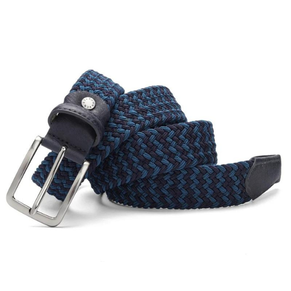 Ceinture tressée homme bleu 6