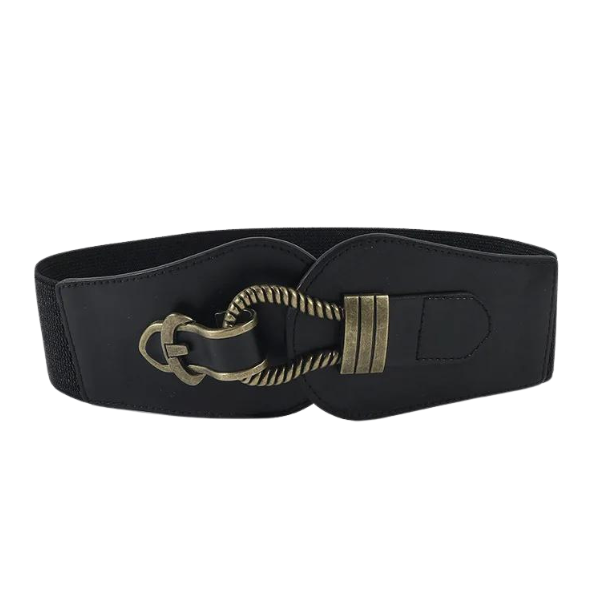 Ceinture large noire femme