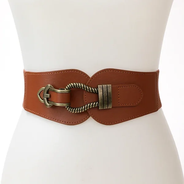 Ceinture large noire femme 6