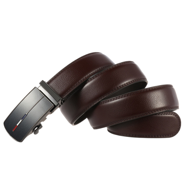 Ceinture marron a cremaillere pour homme : style classique et moderne