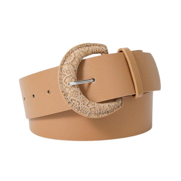 Ceinture cuir femme camel