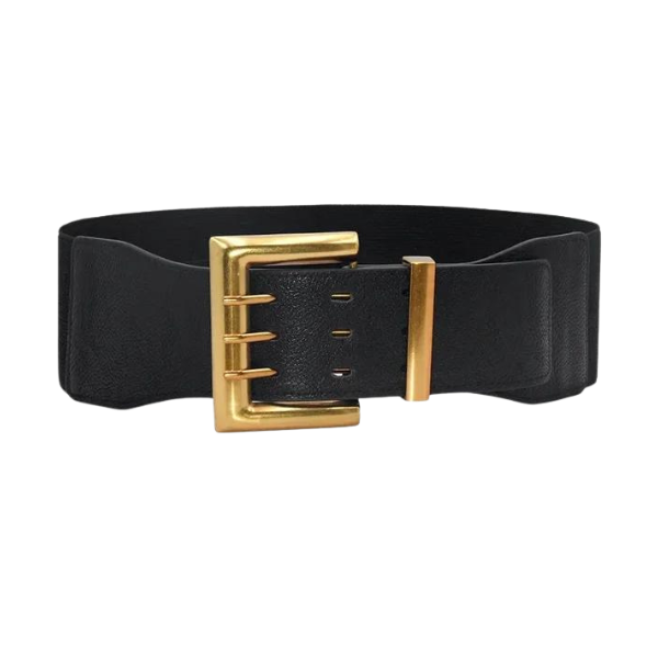 Ceinture large en cuir femme