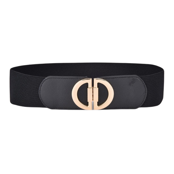 Ceinture élastique noire femme