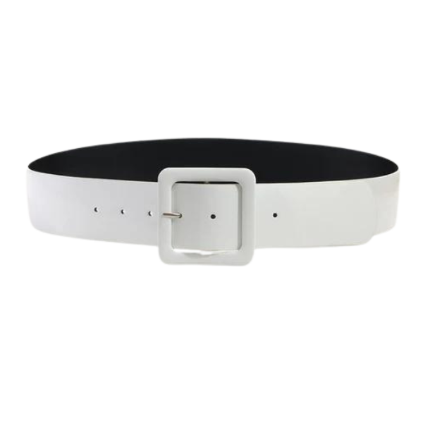 Ceinture large blanche femme