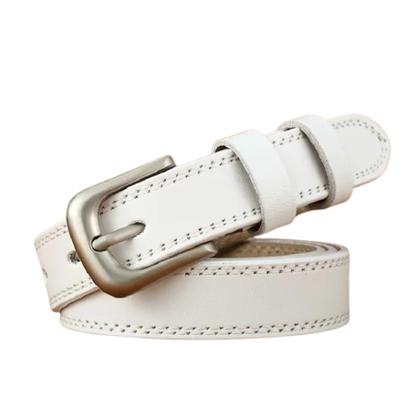 Ceinture femme cuir blanc