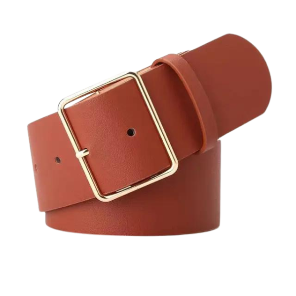 Ceinture femme large marron