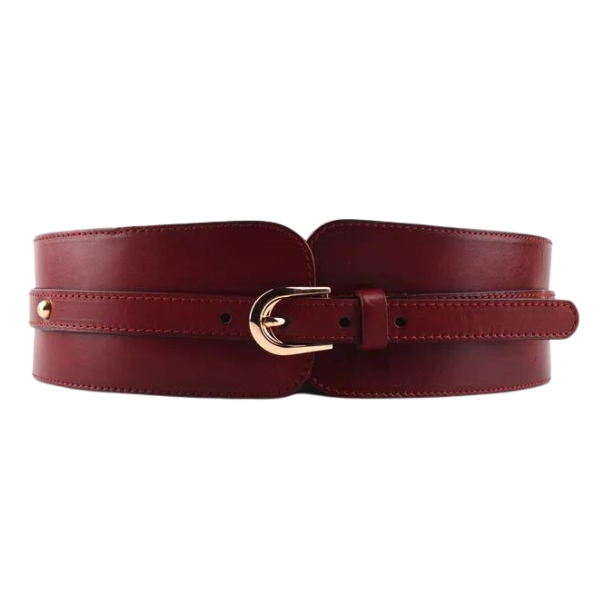 Ceinture large en cuir pour femme