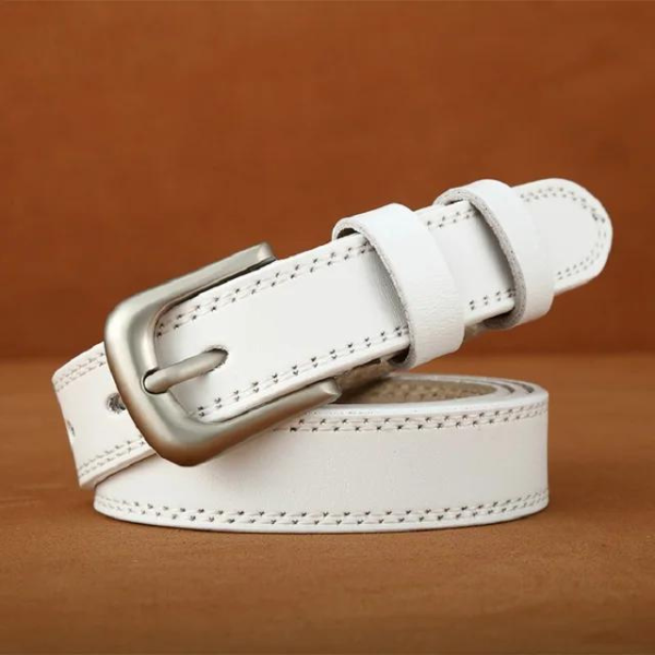 Ceinture femme cuir blanc 146