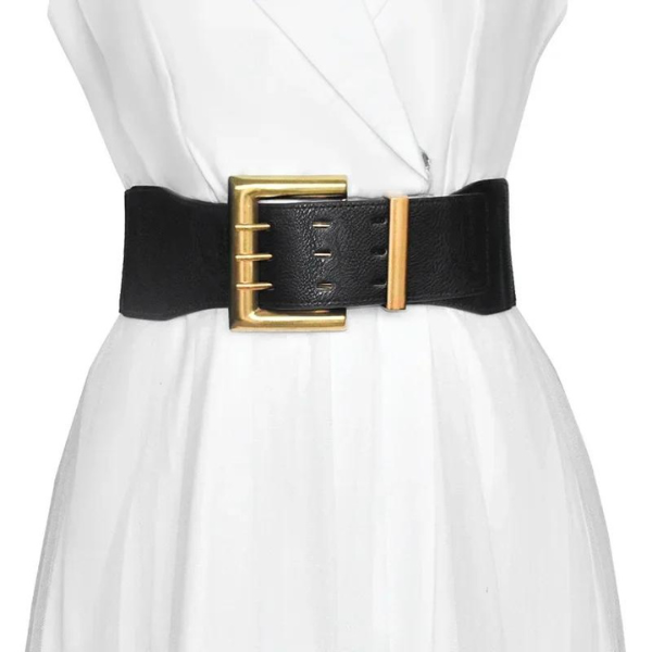 Ceinture large en cuir femme 96