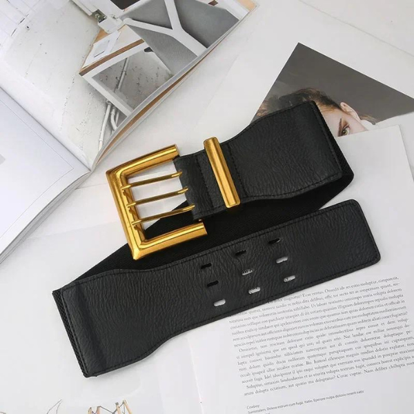 Ceinture large en cuir femme 96