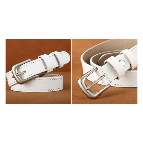 Ceinture femme cuir blanc 146