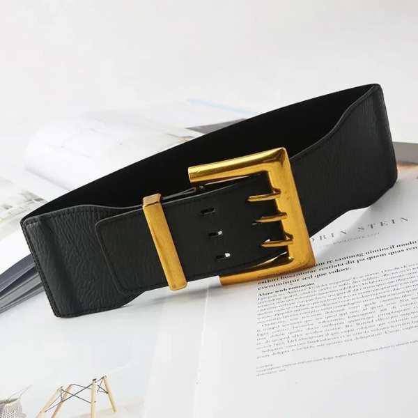 Ceinture large en cuir femme 96