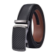 Ceinture smoking noire avec boucle automatique effet carbone pour homme élégant