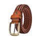 ceinture tressée homme marron